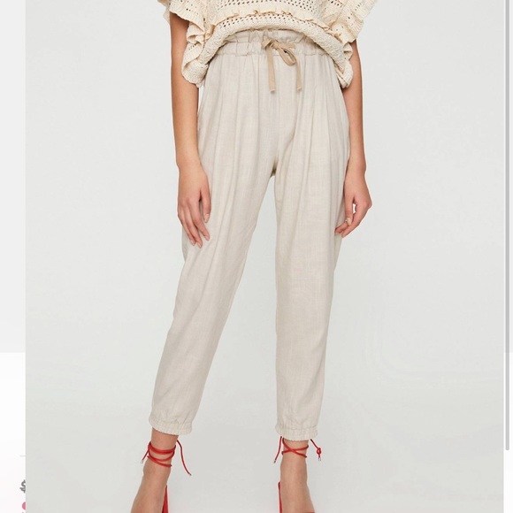 Pull & Bear Linen Joggers - Picture 3 of 3